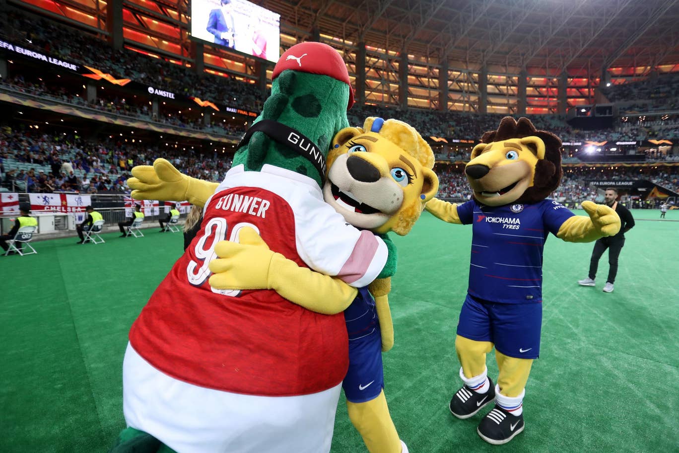 Arsenal mascot Gunnersaurus Arsenal mascot Gunnersaurus